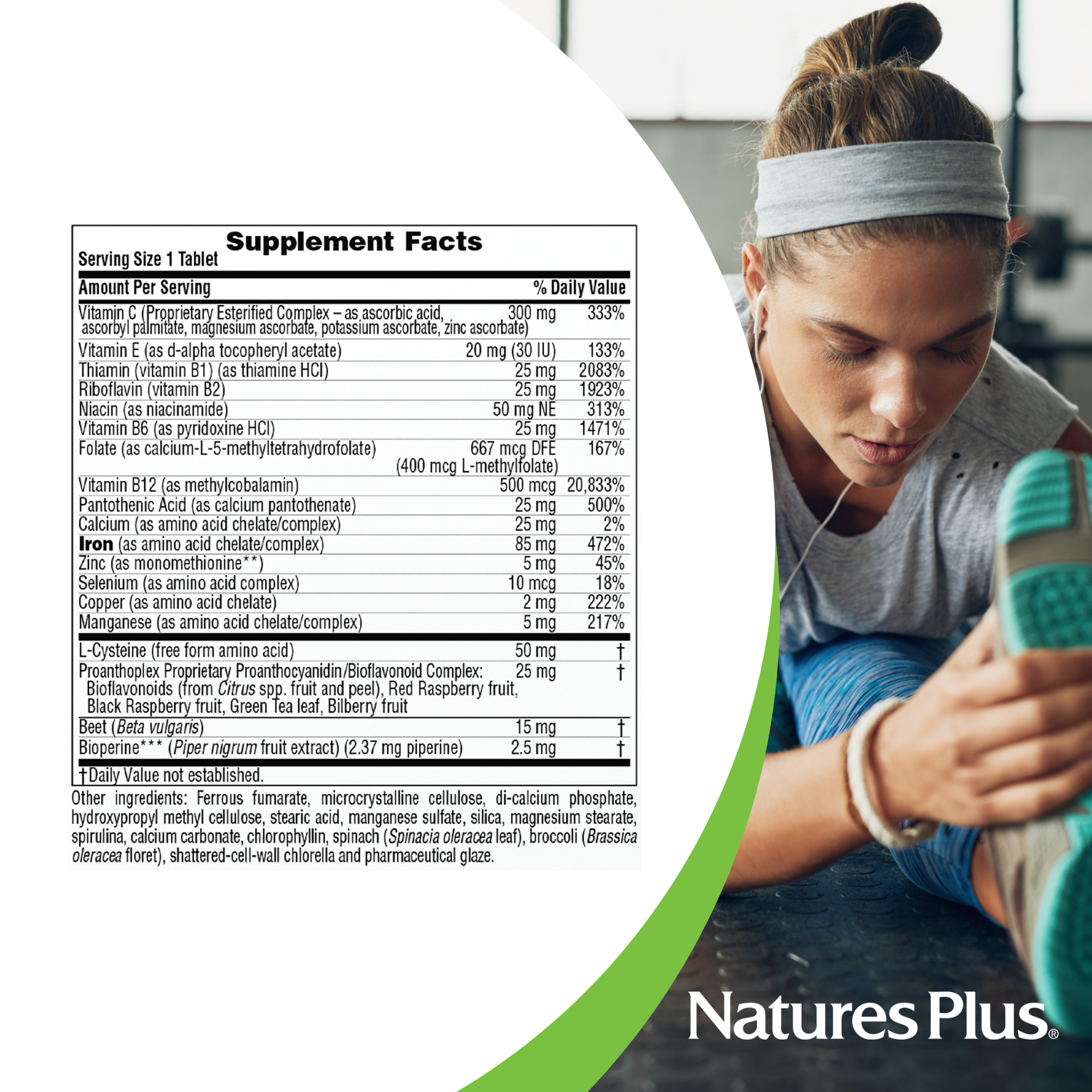 NaturesPlus Hema-Plex Iron - 30 Slow-Release Tablets