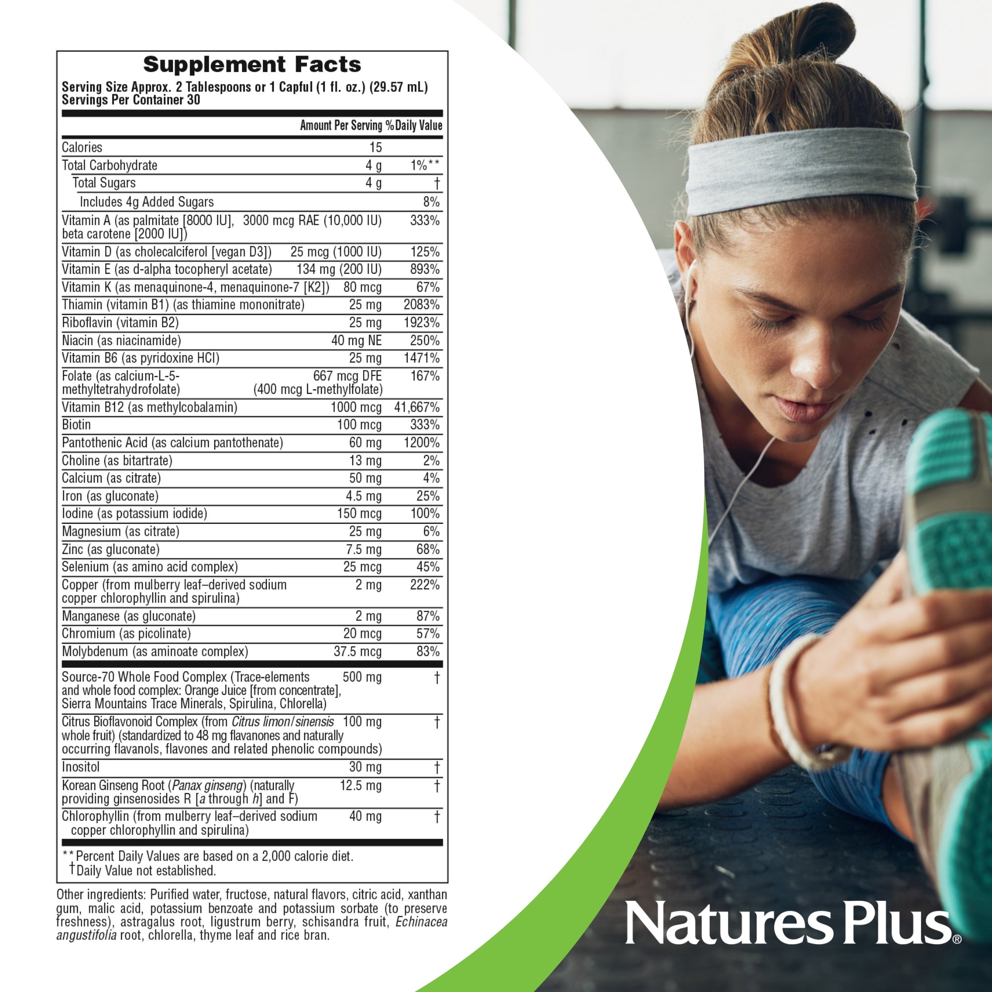 NaturesPlus Source of Life Liquid, Tropical Fruit - 30 fl oz