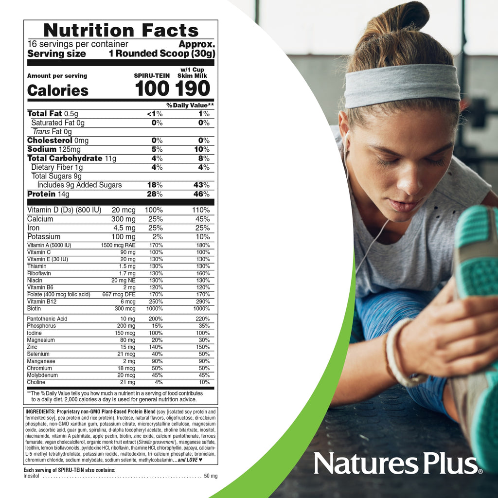 NaturesPlus SPIRU-TEIN, Vanilla - 1.06 lbs