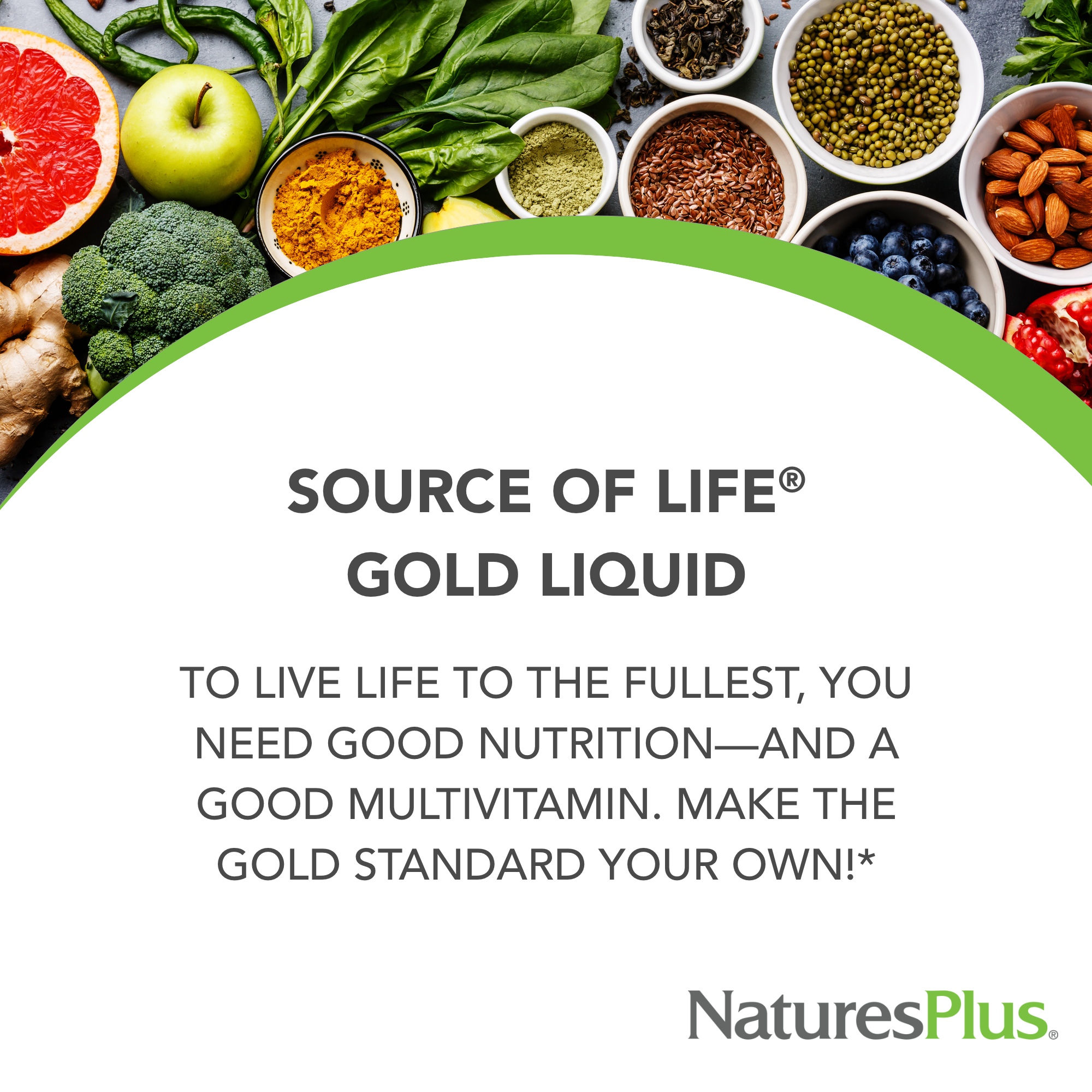 NaturesPlus Source of Life GOLD Multivitamin Liquid, Unflavored - 30 oz