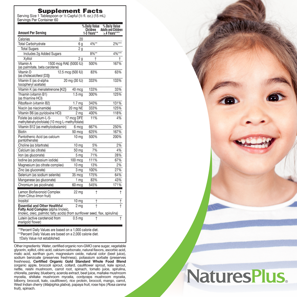NaturesPlus Animal Parade Source of Life Gold Children's Liquid Multivitamin - 30 OZ
