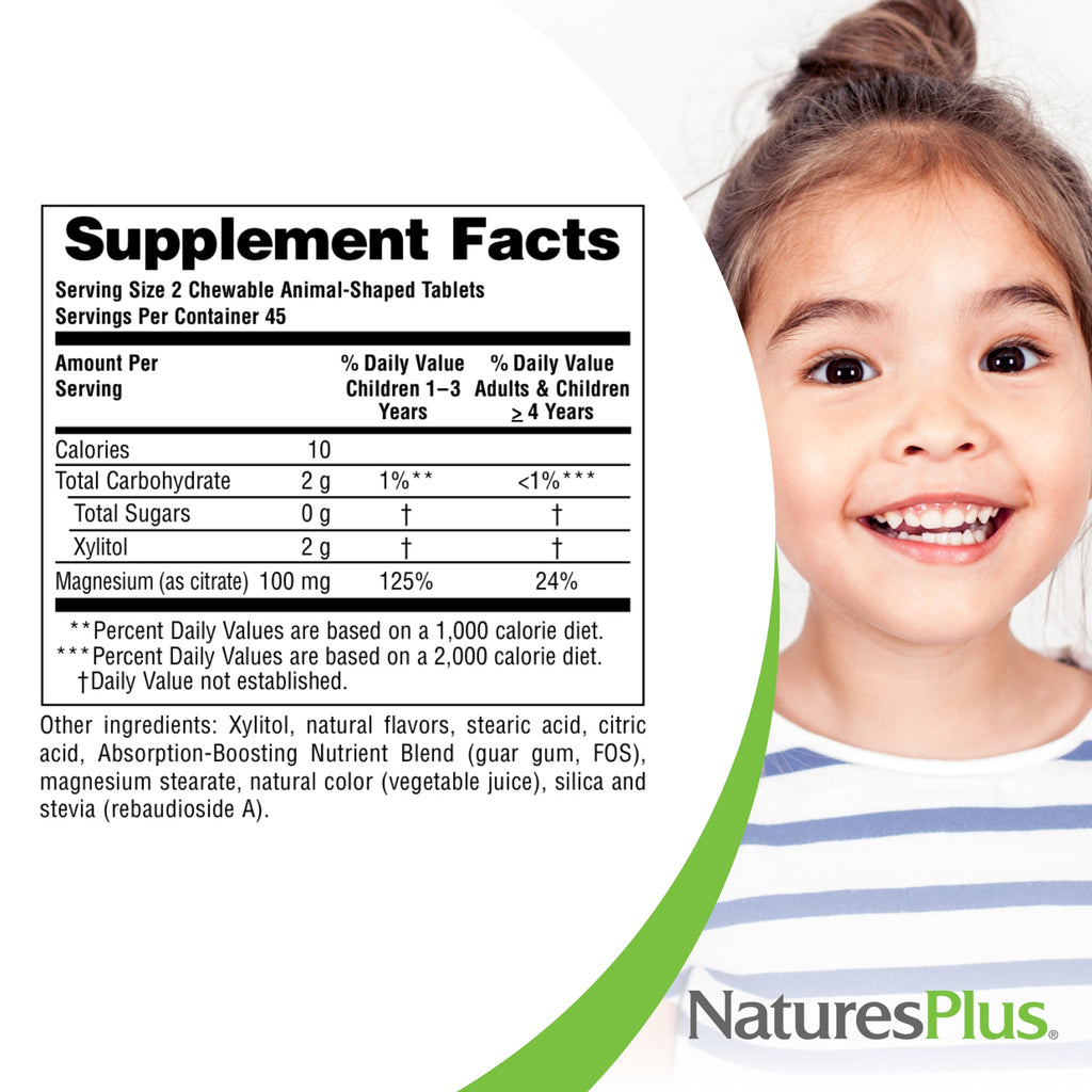 NaturesPlus Animal Parade Source of Life Sugar-Free MagKidz - 90 chewable tablets