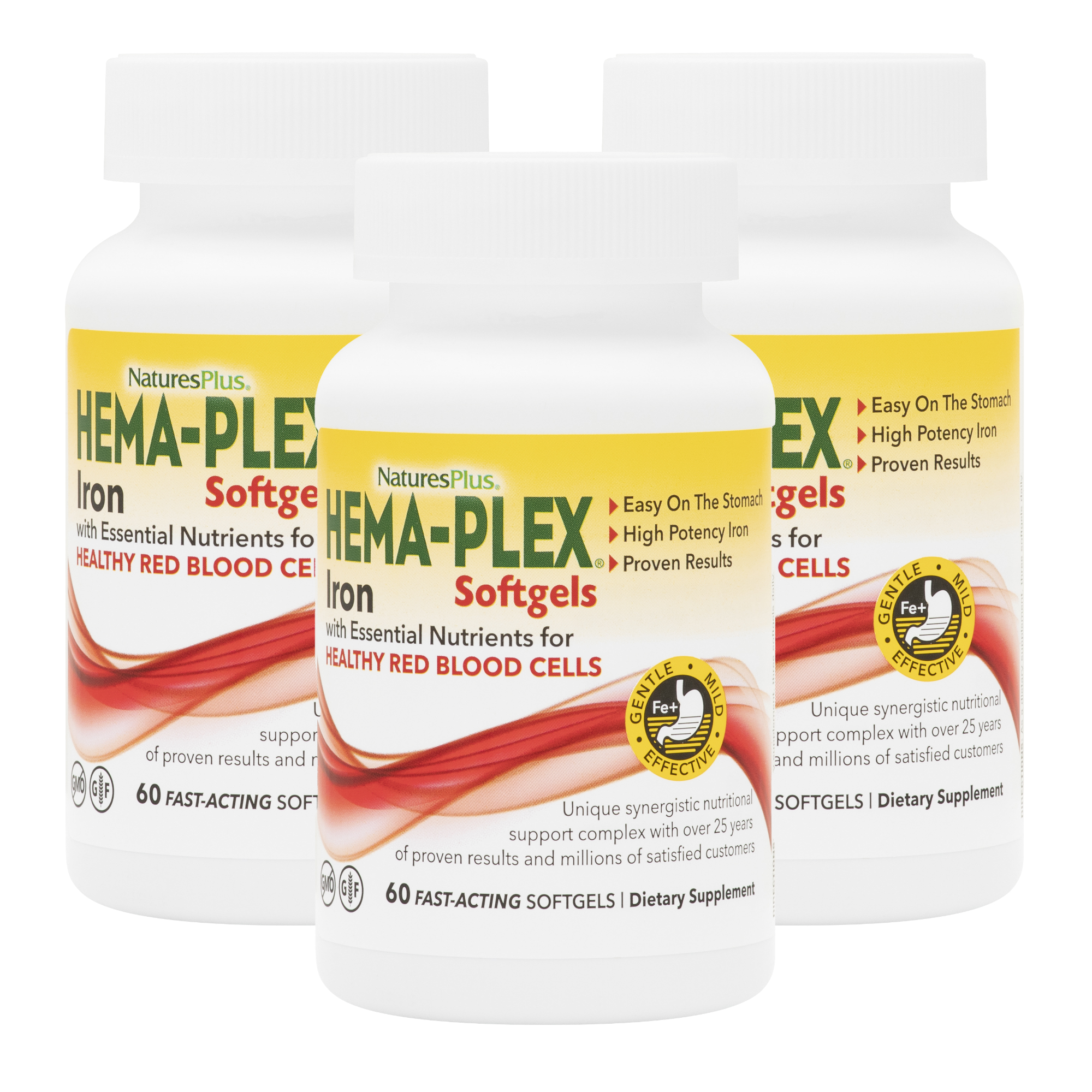 NaturesPlus Hema-Plex Iron - 60 Fast-Acting Softgels