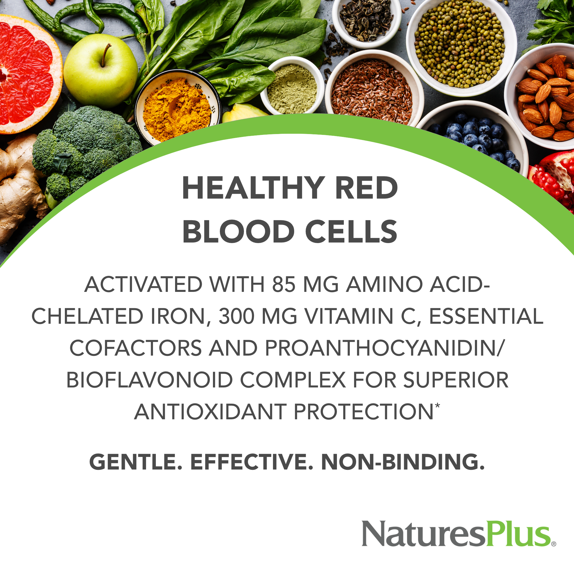 NaturesPlus Hema-Plex Iron - 60 Fast-Acting Softgels