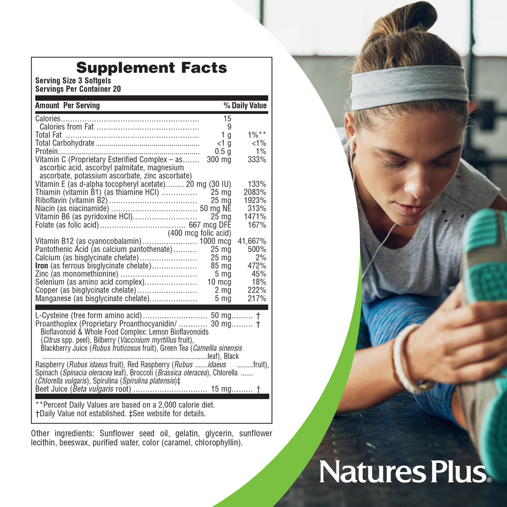 NaturesPlus Hema-Plex Iron - 60 Fast-Acting Softgels