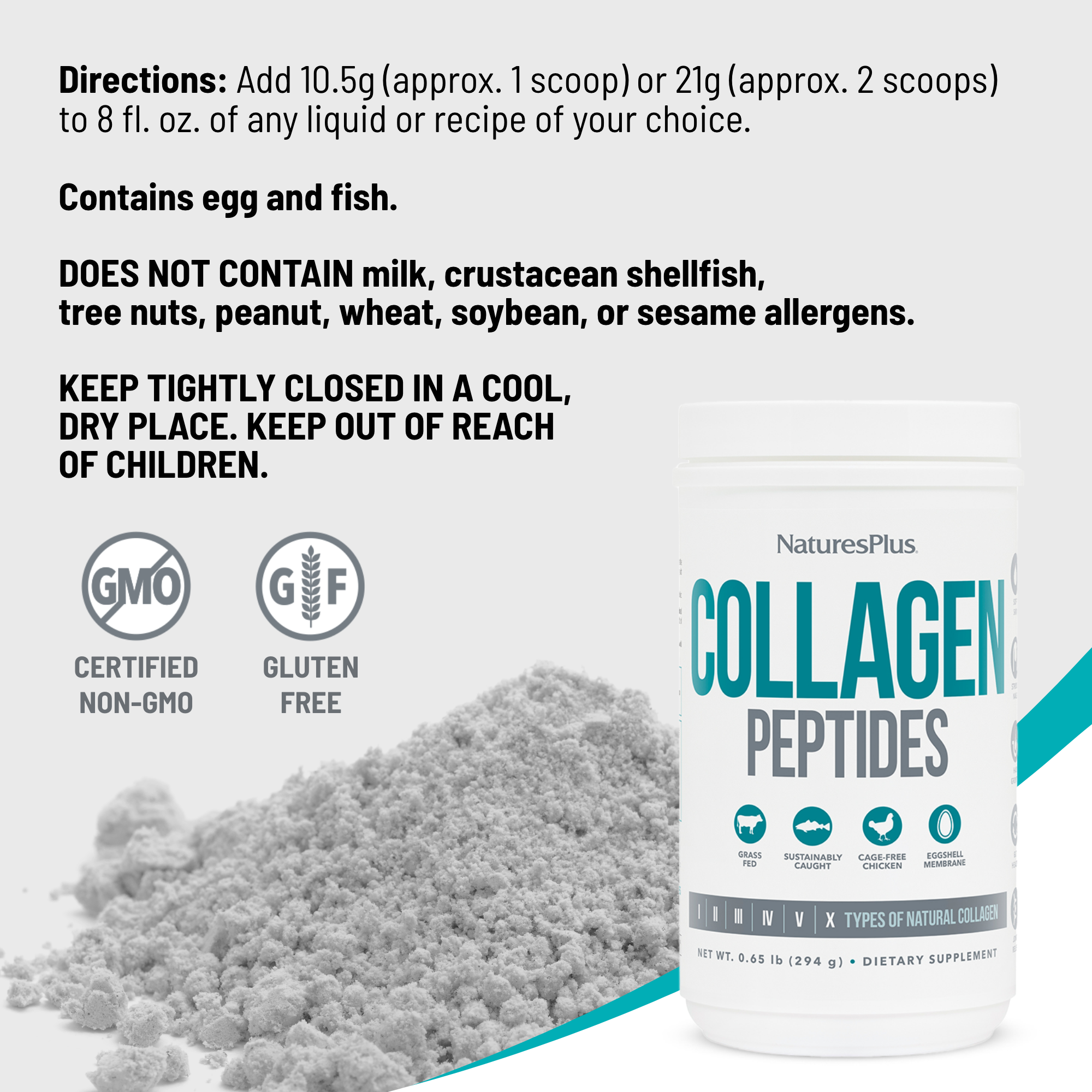 NaturesPlus Collagen Peptides - 0.65 lbs