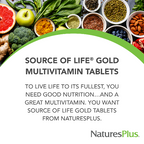 NaturesPlus Source of Life GOLD Multivitamin  - 180 Tablets