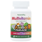 NaturesPlus Animal Parade Children's Chewable Multivitamin - 180 Animal-Shaped Tablets - Natural Assorted Flavors - Vegetarian, Gluten Free - 90 Servings
